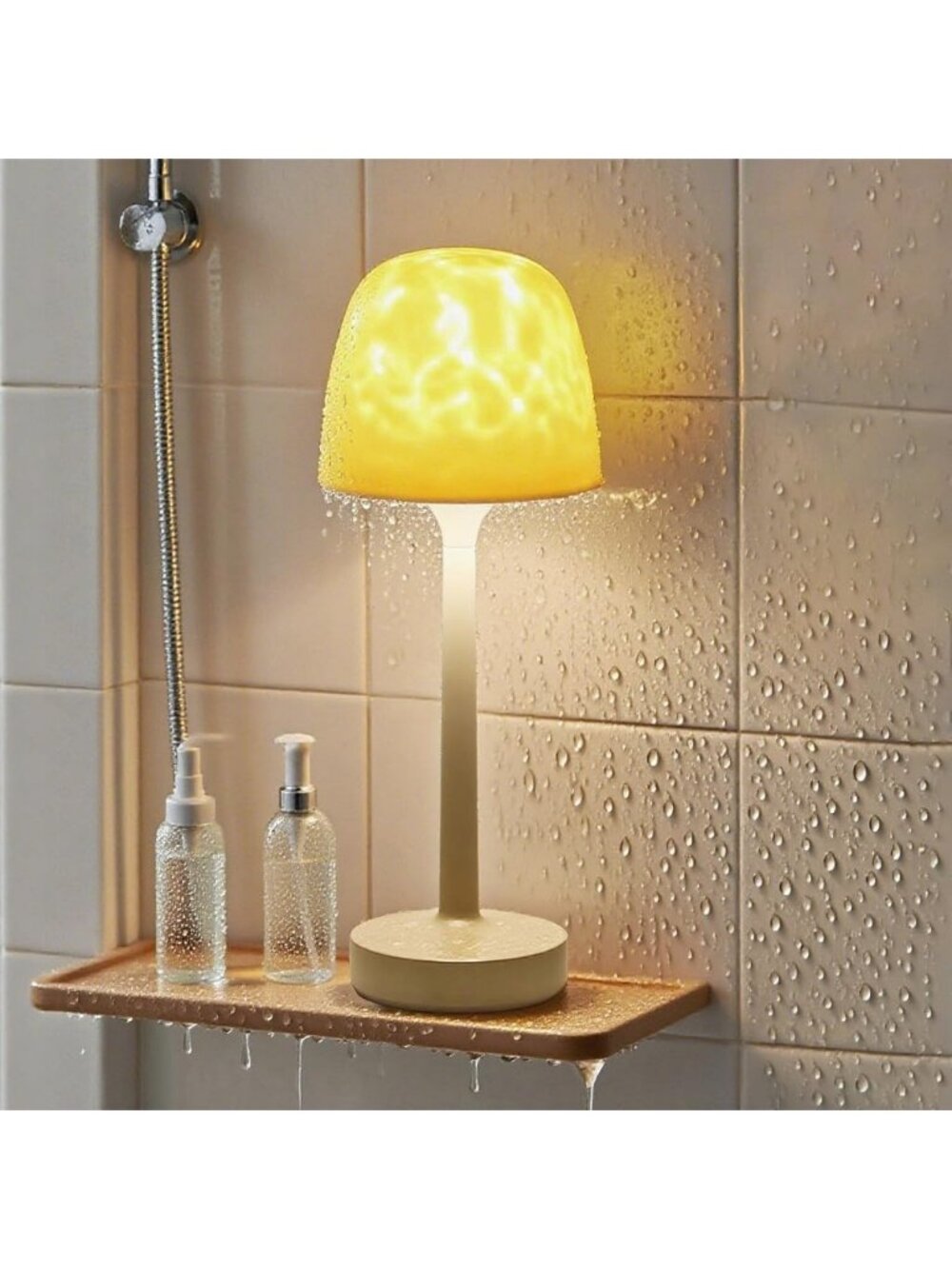 New Waterproof Shower Lamp 16 Color Ocean Wave Projector Touch & Remote Control